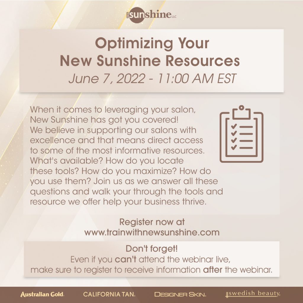 Optimizing Your New Sunshine Resources